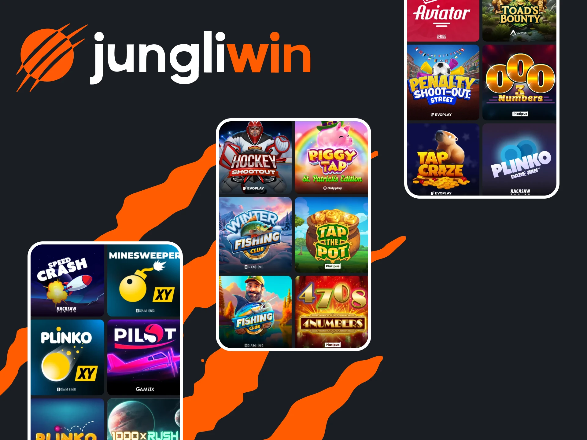 Ga naar de Instant Games-sectie van Jungliwin.