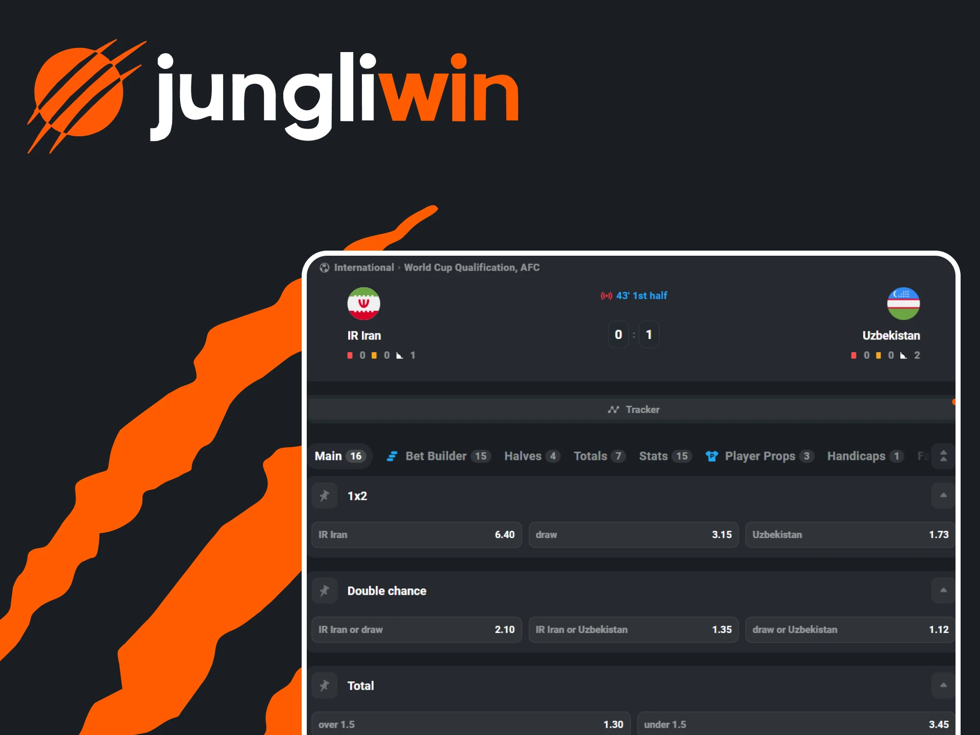 De website van Jungliwin biedt enorme mogelijkheden voor weddenschappen op live sport.