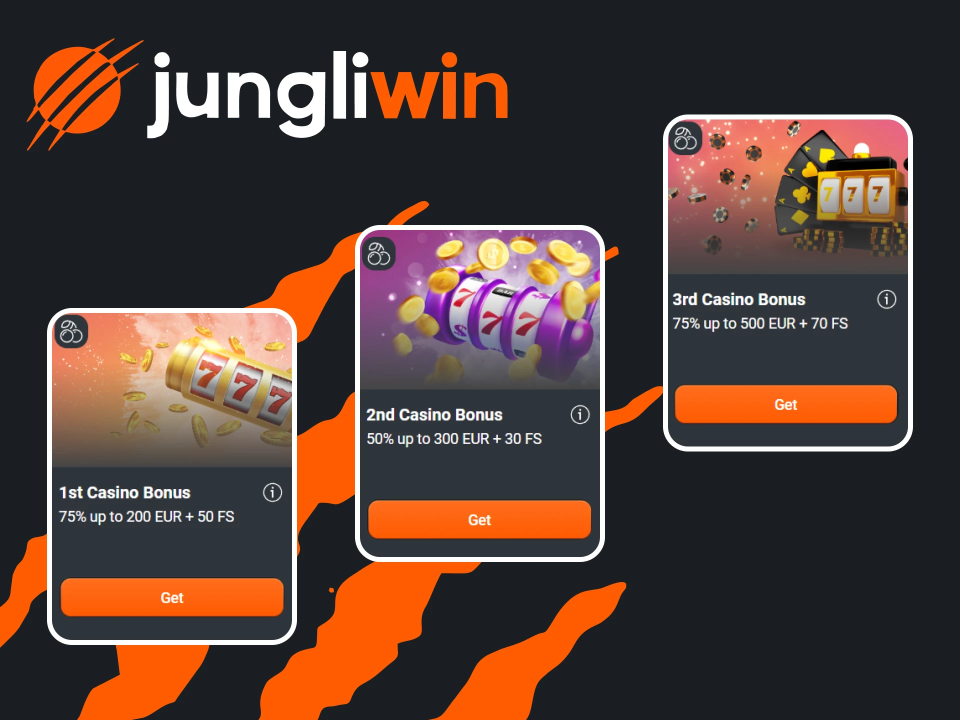 Gebruik gratis spins van Jungliwin-bonussen.
