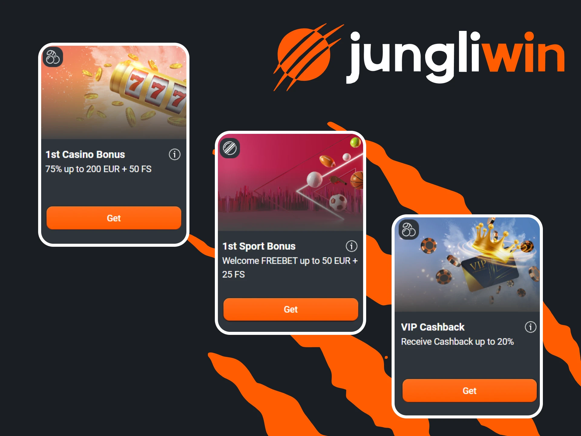 Jungliwin geeft veel bonussen.