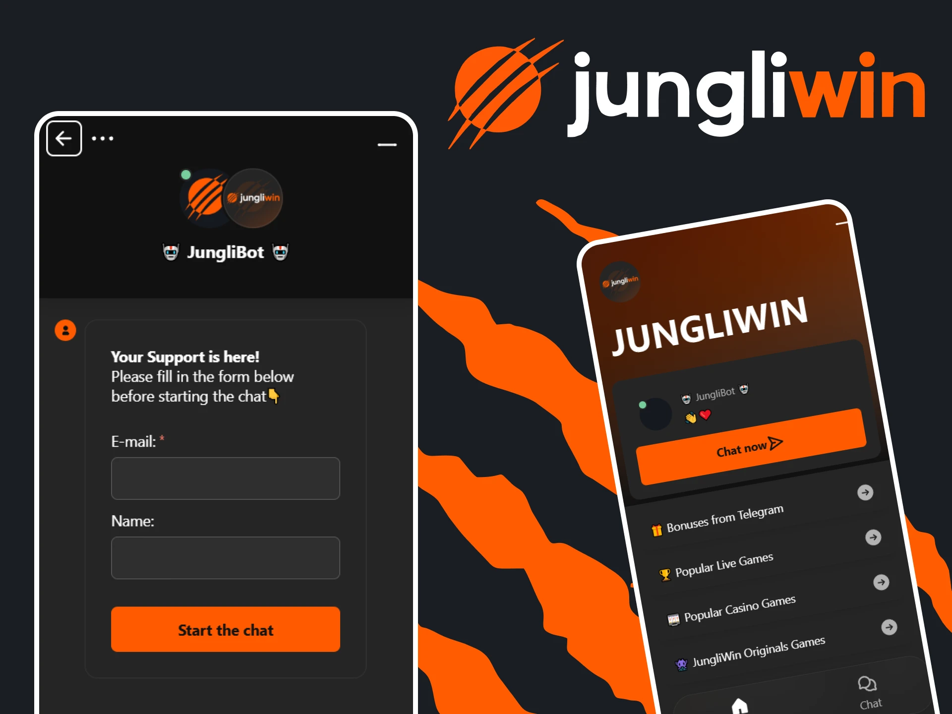 U kunt altijd schrijven naar de klantenservice van Jungliwin.