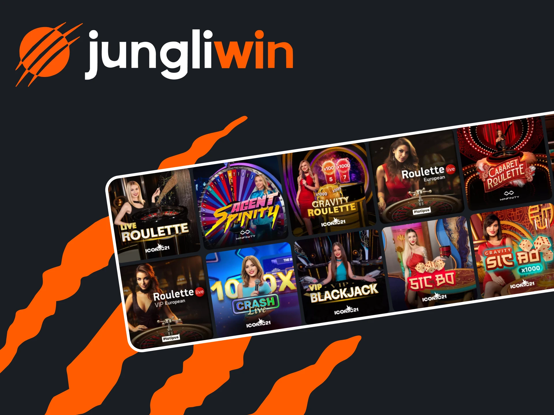 Kies voor live casinospellen van Jungliwin.
